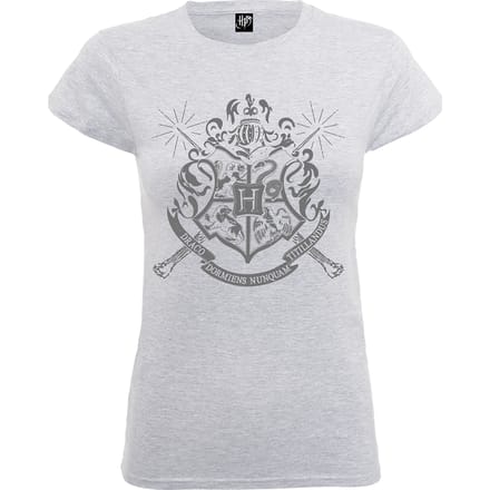 Harry Potter Hogwarts Dames T-shirt - Grijs - XL