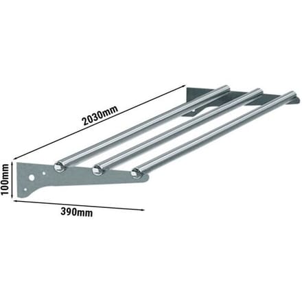 GGM Gastro Tablettrutsche KOPENHAGEN - 2030mm Zilver