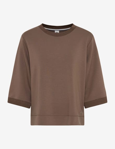 Brax Dames Shirt  Style BERTA M warm greige, lichtbruin, maat 38