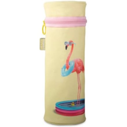Funny animals etui rond, kleur geel
