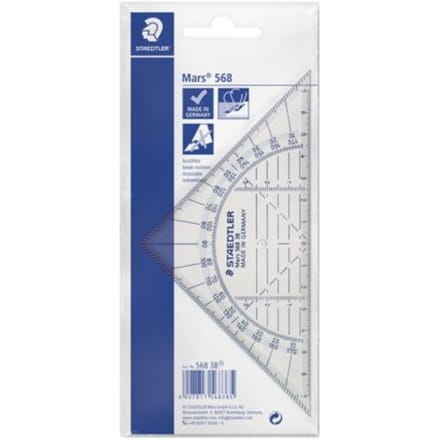 Staedtler Plooibare geodriehoek 16cm Geodriehoek, passers ea Passers, geodriehoeken en meetmateriaal