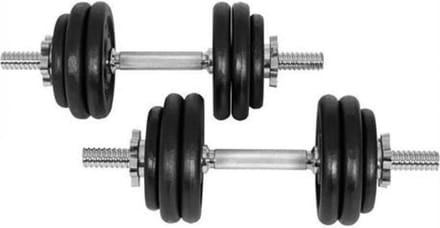 Gyronetics Dumbellset - Halterset - Gietijzer - 30 kg - 25 mm