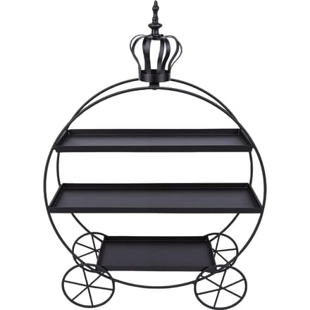 3-Laags Cupcake Stand Houder IJzeren Dessert Tafel Display Stand voor Bruiloft Afternoon Tea Donuts Koekjes Fruit Zwart zwart