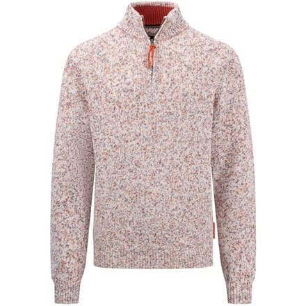 Fynch-Hatton Trui Troyer Zip Multicolor Orient Red-Multi / male