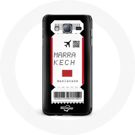 Case voor Samsung galaxy J7 2016 Vliegticket Marrakech Marokko