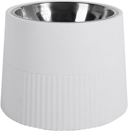 Verhoogde Hondenschaal - Voerbak - Comfortabel Eten - Verstelbare Hoogte - 400ml - Wit