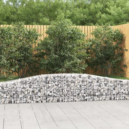 vidaXL Schanskorven 4 st gewelfd 400x30x40/60 cm ijzer