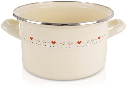 Kookpan Geëmailleerde Crème TONCA 20 cm, 3 l - Kookpot - Soeppan