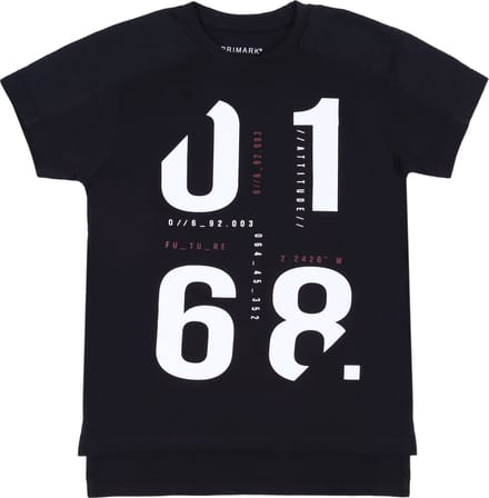 Zwart T-shirt, langere achterkant
