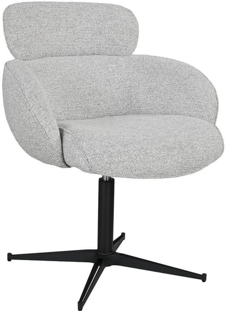 Goossens Eetkamerstoel Suus - Met Armleuning - Stof - Beige