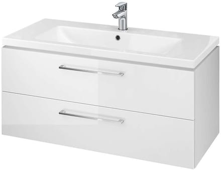 Cersanit Lara - Kast met wastafel, 46x99x45 cm, 2 laden, wit S801-191-DSM