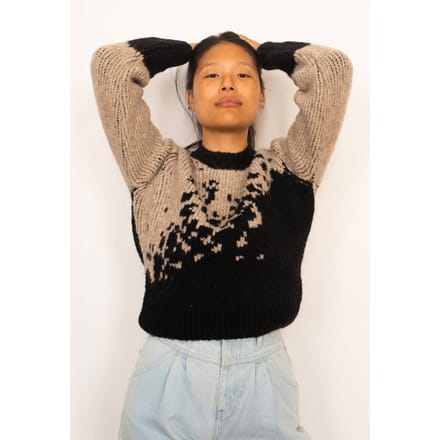 TWOTHIRDS Kythira Knit Beige & Black Taglia: S | Maglie a manica lunga Outlet | Donna | Marrone