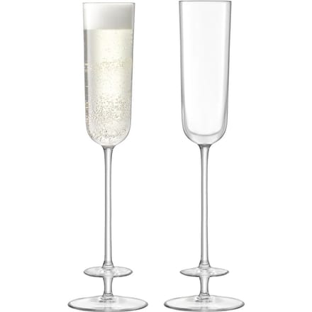 L.S.A. - Champagne Theatre Champagne Flute 130 ml Set van 2 Stuks - Glas - Transparant