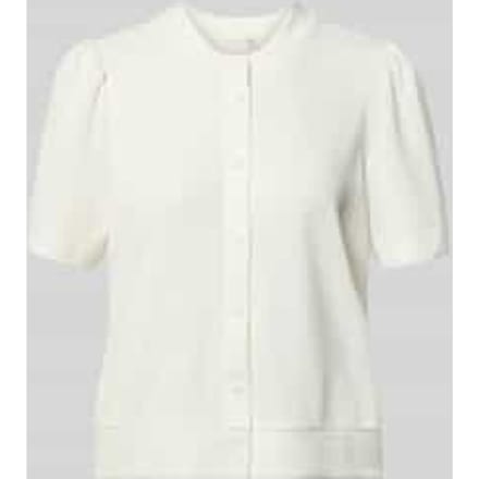 Gebreid shirt van viscosemix met knoopsluiting