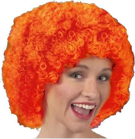 Rubie's Pruik Met Krullen Unisex Oranje