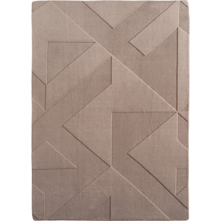 Japandi Vloerkleed - Hoogpolig - Scandinavisch Abstract Design - 3D-Effect - Beige- 80x250 CM