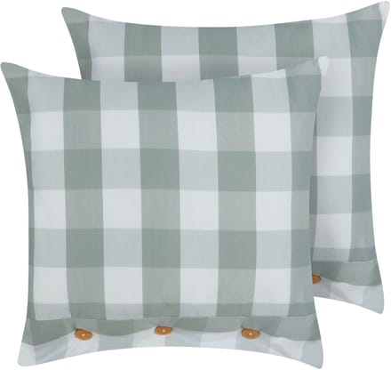 TAMNINE - Sierkussen set van 2 - Mintgroen - 45 x 45 cm - Polyester