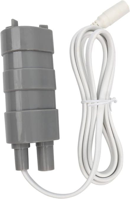 Riloer waterpomp, 12 V, waterpomp met hoge stroom, dompelpomp voor camper, caravan, wit/zwart