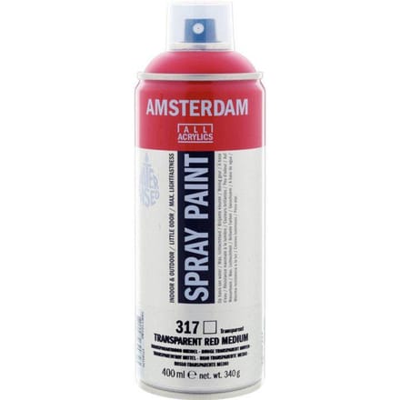Spuitbusverf - Spraypaint - #317 - Transparantrood Middel - Amsterdam - 400ml