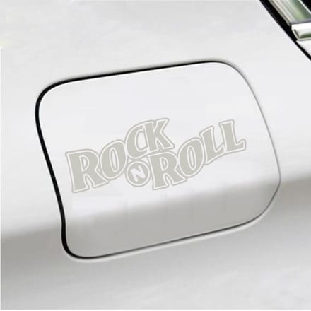 Bumpersticker - Rock N Roll - 5,7 X 14,8 - Zilver