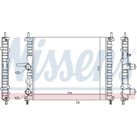 Radiator, motorkoeling NISSENS 617878