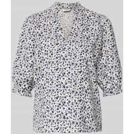 Blouse van linnenmix met pofmouwen model 'FALAKKA'