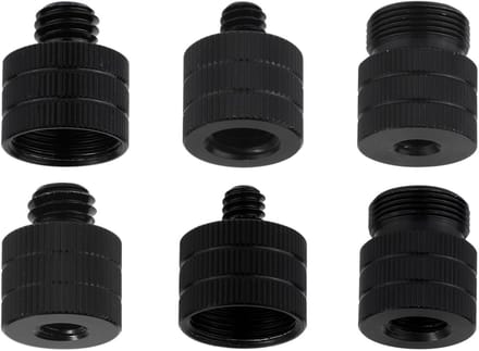 Microfoonstandaard Adapter Set van 6 Stuks, Aluminium Bevestiging voor Camera's en Statief, Geschikt voor Diverse Microfoons en Apparatuur