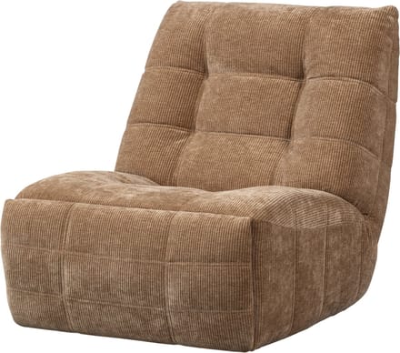 WOOOD Hein Relaxfauteuil Elektrisch - Geweven Ribstof - Lichtbruin