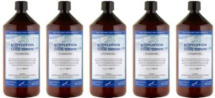 Bodylotion Cool Down 1 Liter - set van 5 stuks - Voordeelverpakking