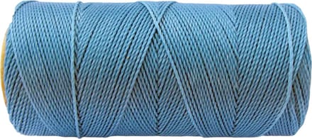 Macramé Koord - HEMELS BLAUW / SKY BLUE - #721 - Waxed Polyester Cord - Klos ca. 173mtr - 1mm Dik