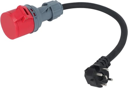 Hoekstekker 16A naar CEE-koppeling | Rubber H07RN-F 0,5 m