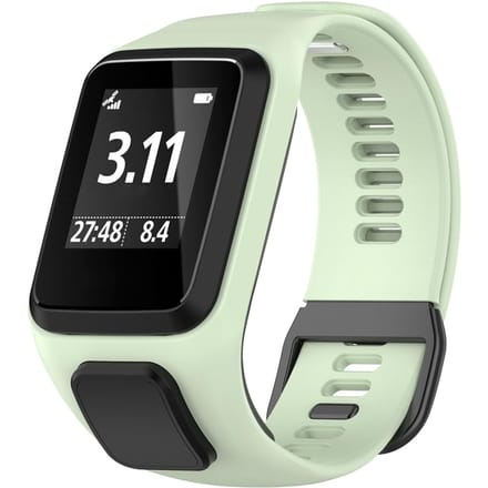 Compatible pour bracelet TomTom Smart Compatible pour Tom Tom Runner23 Spark Silicone Étanche Remplacement Poignet Type 1 black