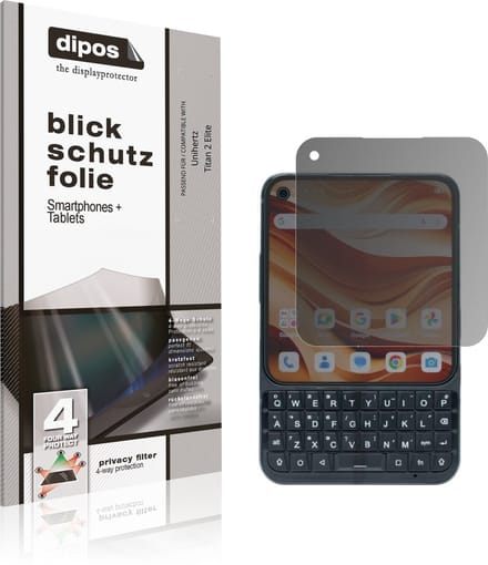 dipos – Matte Privacy Screenprotector geschikt voor Unihertz Titan 2 Elite | Anti-Spy Beschermfolie
