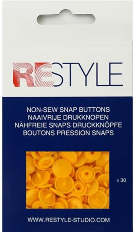 Naaivrije plastic drukknopen 12,4 mm, 30 stuks