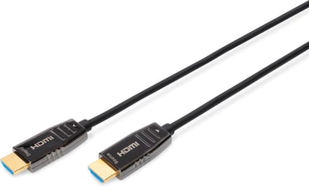 Digitus AK-330126-300-S HDMI-kabel HDMI Aansluitkabel HDMI-A-stekker, HDMI-A-stekker 30.00 m Zwart 8K UHD, Afgeschermd (dubbel)