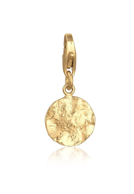 Nenalina - Bedel - Dames Bedelplaatje Rond Golvend in 925 Sterling Zilver - Dames