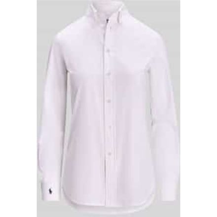 regular fit overhemdblouse van katoenmix