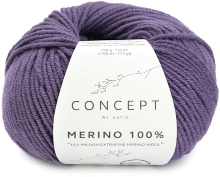 Katia Concept Merino 100% - 99 donker violet - Wol Garen
