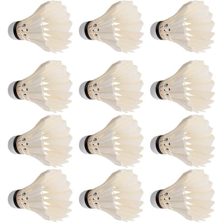12 STUKS Eendenveren Badmintonballen Shuttlecocks Buiten Binnen Training Sport Oefening white