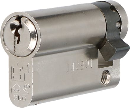 S2 veiligheidscilinder S6 50/10 SKG 2, halve profielcilinder (gelijksluitend)