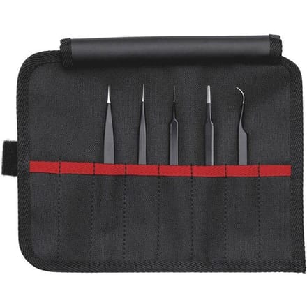 Knipex 92 00 01 ESD Universelepincetset 5-delig Spits, fijn, extra dünn 128 mm