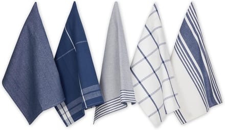 Geweven Vaatdoek Collectie Classic Oversized - 20x28, Nautisch Blauw, 5 Stuk
