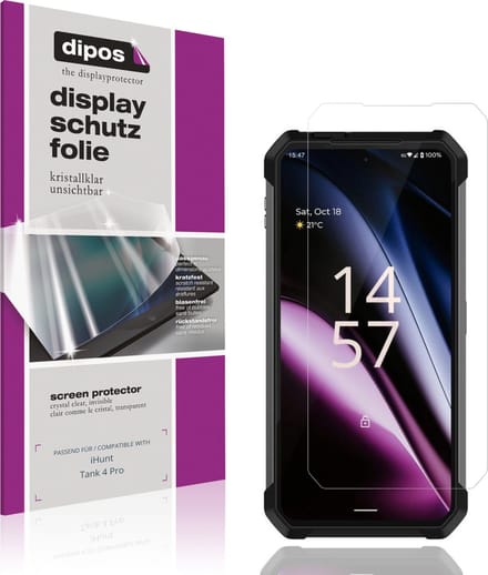 dipos – 4x Beschermfolie geschikt voor iHunt Tank 4 Pro | Krasbestendige & heldere Screenprotector Ultra-Thin