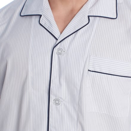 Herenpyjama in popeline met lange mouwen KL30233