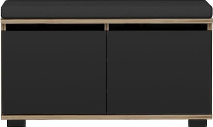Schoenenrek Brande 80x35x42 cm eikenkleurig en zwart [en.casa]