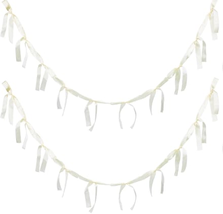 Dailygoods- Strikslinger 2 stuks - Witte Bannerdecoraties - 160 cm