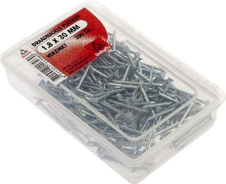 Deltafix spijkers 1,8 x 30 mm - verzinkt - platte kop - 200 gram