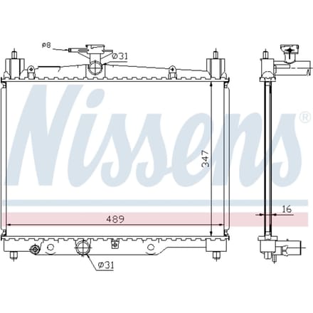 Radiator, motorkoeling NISSENS 64789A