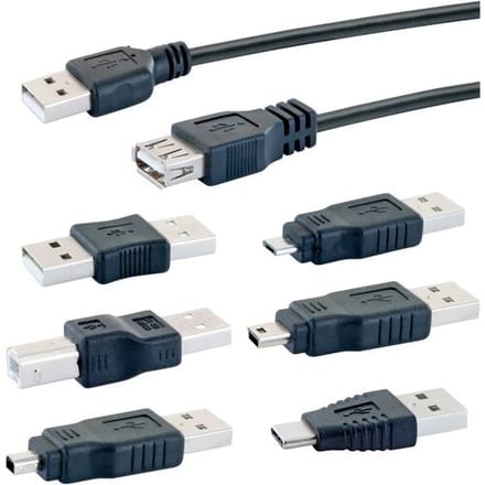 Schwaiger USB 2.0 Verlengkabel [1x USB-A 2.0 stekker - 1x USB 2.0 bus A] CAUSET 531 1.5 m Met USB