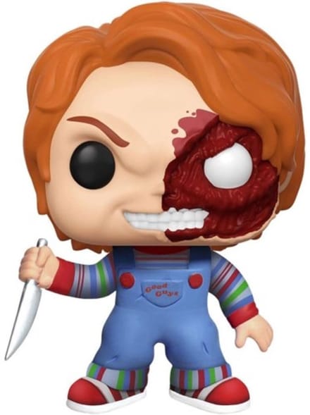 Chucky Jeu d'enfant Moitié Endommagé au Combat US Excl Pop! Vinyle